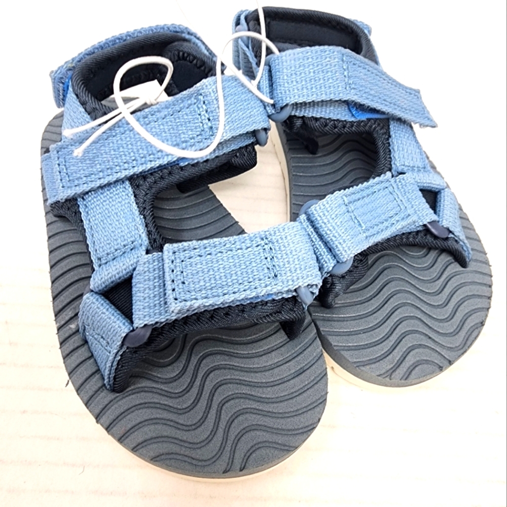 Kids New Sports Sandals Blue Adjustable‎ Durable Beach Shoes Size 6